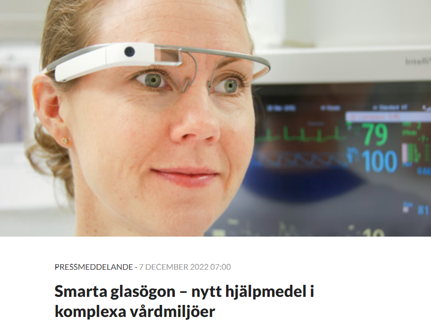 Disputation: Smarta glasögon – nytt hjälpmedel i komplexa vårdmiljöer