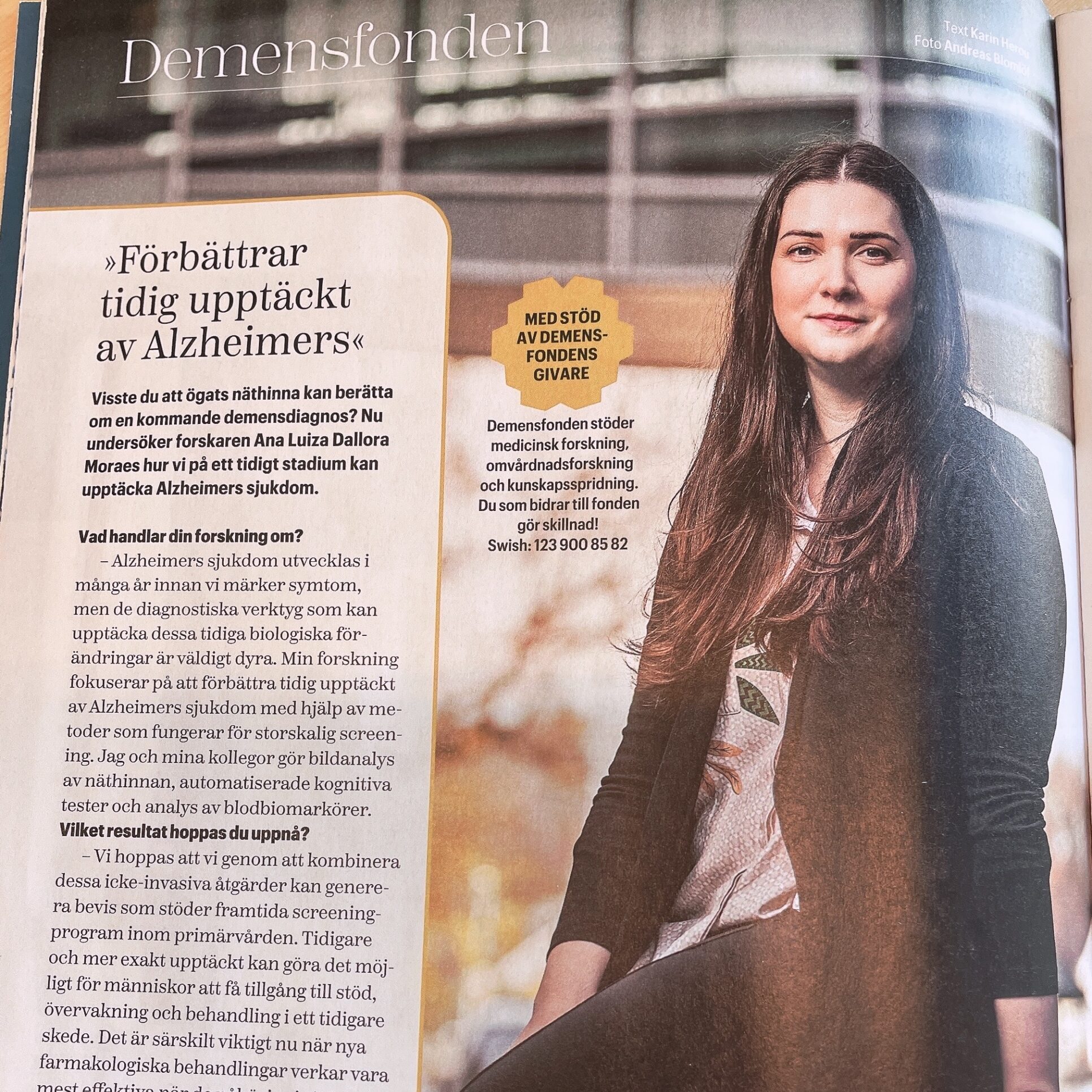 Early detection of Alzheimer’s disease.